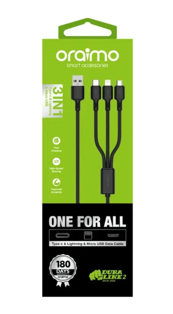 Oraimo USB Cable (3 in 1)