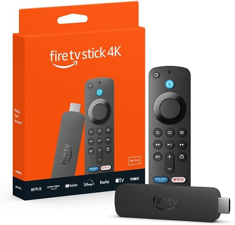 Amazon Fire TV Stick 4K streaming device.