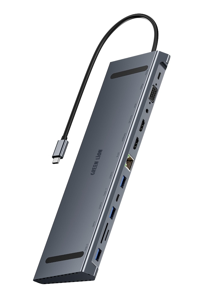 Green Lion 12-in-1 4K HDMI Ethernet USB-C Hub